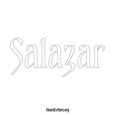 Salazar Free Printable Family Name Stencils with 6 Unique Typography ...