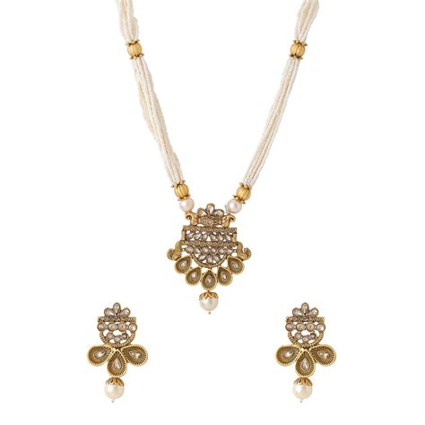 Yellow Chimes Jewellery Set for Women and Girls Beads Necklace Set for ...