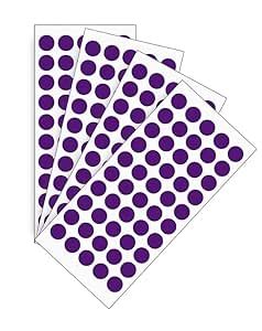sassy cherry 1500 Piece 12mm (0.5 Inch) Round Dot Sticker Self Adhesive ...