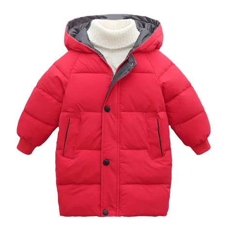 Little Girls Down Jacket With Thick Quilted Winter Mid Length Coat ...