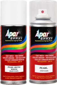 apar Spray Paint for Mar. Car Pearl Arctic White(RC Colour Name)+PC ...