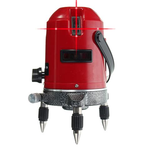 Red 5 line 6 point laser level 360° rotary self leveling laser level ...