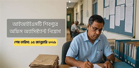 আইআইইএসটি শিবপুরে অফিস অ্যাসিস্ট্যান্ট নিয়োগ, কারা পাবেন সুযোগ ...