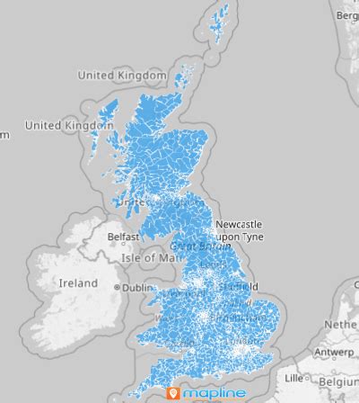 UK Postcode Districts - Mapline