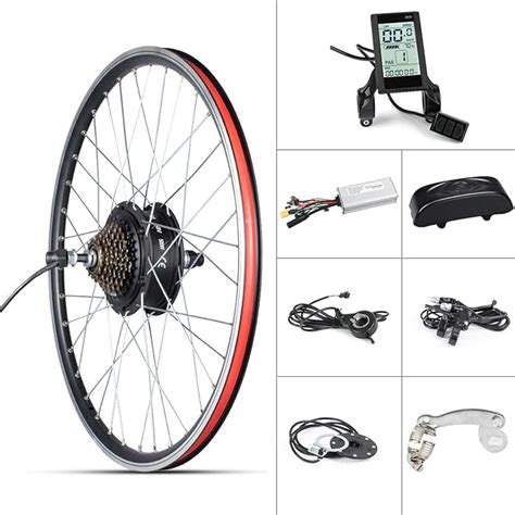 48V 500W Electric Bicycle Rear Wheel Conversion kit E Bike hub Motor ...
