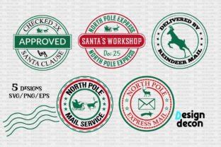 Christmas North Pole Stamps Bundle Svg Graphic by Designdecon ...