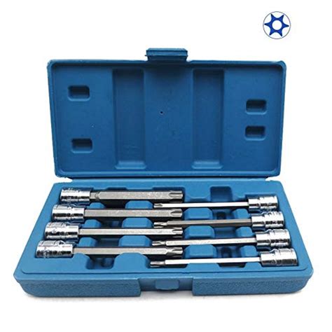 Buy 8pc 3/8 Inch Drive Extra Long Tamper Proof Torx Star (WITH HOLE ...