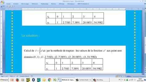 Rezultat imagine pentru Methode Des Trapezes Algorithme