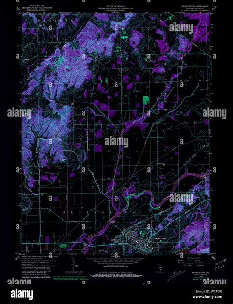 Brownstown indiana map hi-res stock photography and images - Alamy