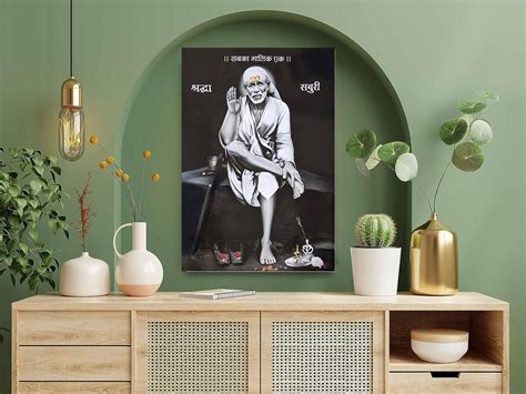 Buy wallpics®Shirdi Saibaba Painting Poster Fully Waterproof Vinyl ...