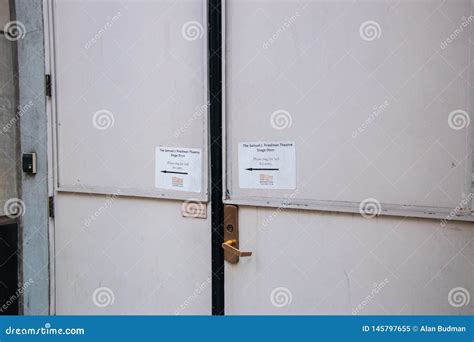 Stage Door of the Famous Samuel J Friedman Theater Editorial Image ...