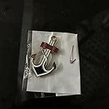 Buy TRIPIN Classic Anchor Shape Brass Silver Lapel Pin Brooches for Men ...