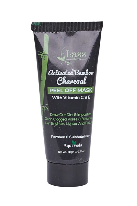 Buy Lass Naturals Activated Bamboo Charcoal Peel Off Mask With Vitamin ...