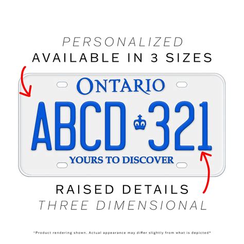 Personalized Replica Ontario License Plates - Embossed, Ultra Realistic ...