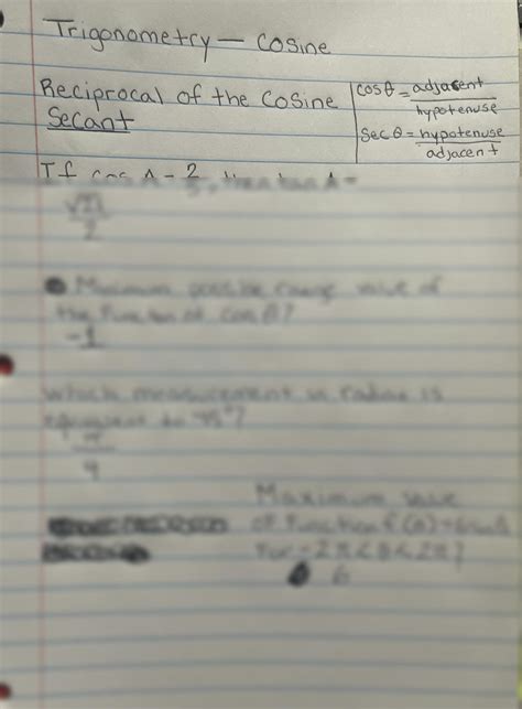 Image result for Cosine Trigonometry