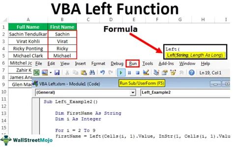 VBA Left Function 的图像结果