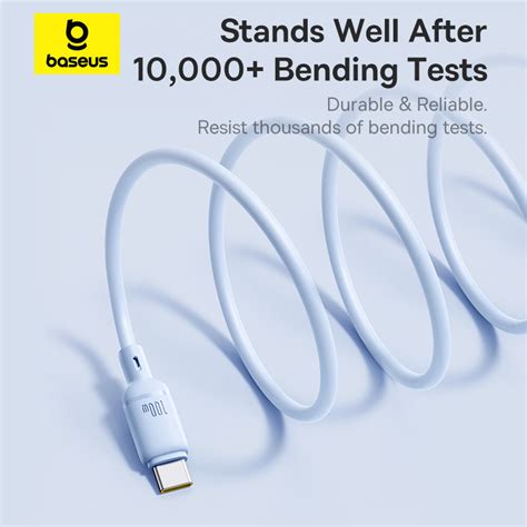 Baseus Silky Series Fast Charging Cable Type-C to Type-C 100W - P10377 ...