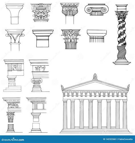 Collection Of Architectural Elements Royalty Free Stock Photos - Image ...