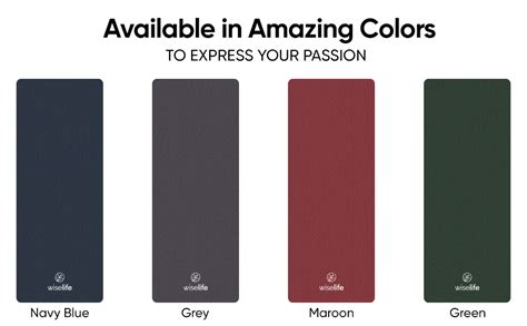 WiseLife Dual Layer TPE Yoga Mat + Carry Strap for Women and Men | Non ...