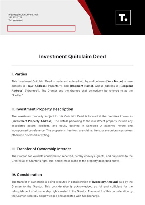 Free Quitclaim Deed Templates, Editable and Printable