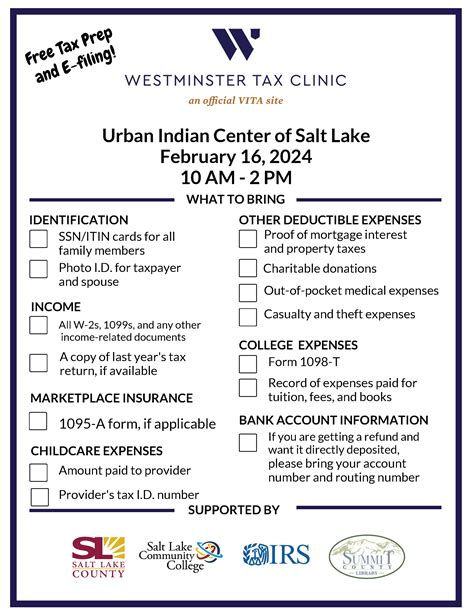 Westminster Tax Clinic – Urban Indian Center of Salt Lake