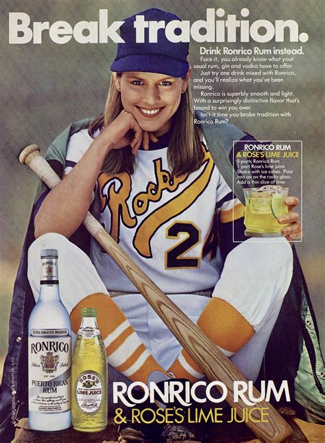 Ronrico Rum & Rose’s Lime Juice (1984) : r/vintageads