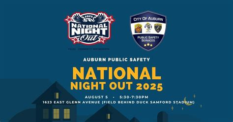National Night Out 2025, 1623 E Glenn Ave, Auburn, AL 36830, United ...