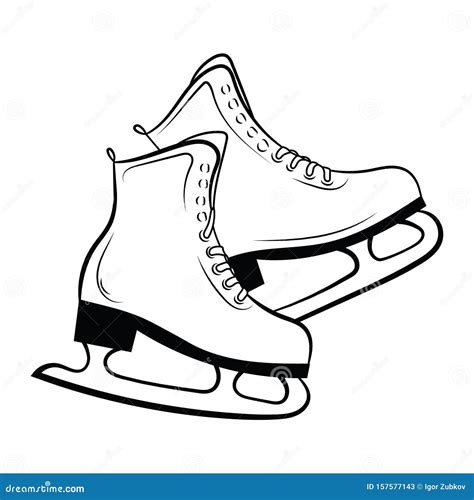 Ice Skating Clipart Black And White