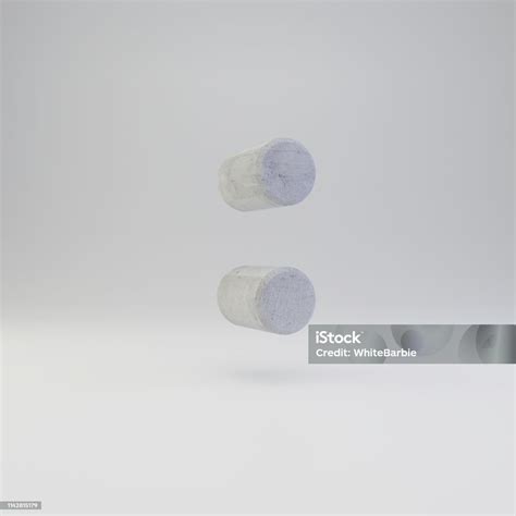 Concrete Colon Symbol With Plaster Texture Isolated On White Background ...