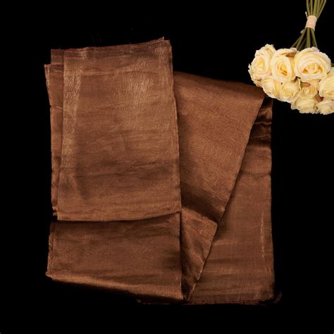 Dark Coffee DuskyDrapes Tissue Silk Saree - Luxury Evening Wear ...