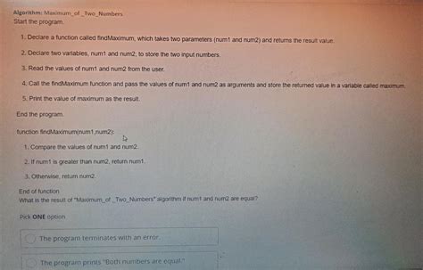 Image result for Algorithm to Find Greater of Two Numbers