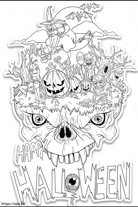 Spooky Halloween Coloring Pages