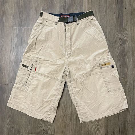 Baggy WearFirst Khaki Utility Cargo Shorts Size... - Depop