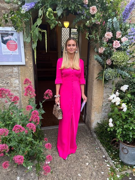 Daphne Hot Pink V Neck Bridesmaid Dress | Maids to Measure UK