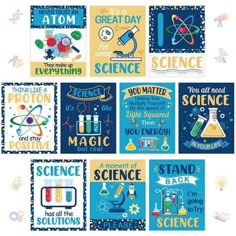 Buy 10Pcs Science Classroom Decoration Science Banner and for Teachers ...