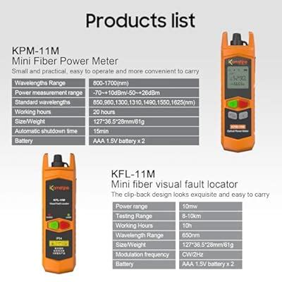 Komshine KLT-15D Fiber Optic FTTH Loss Toolkit Fiber India | Ubuy