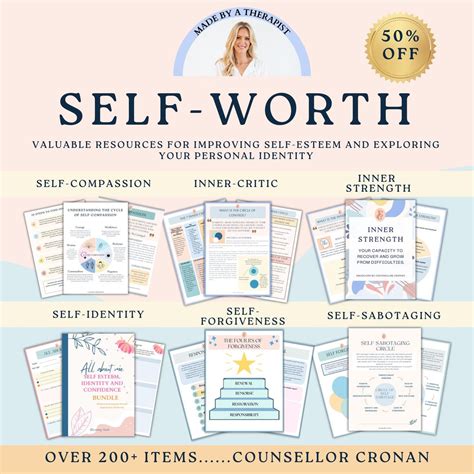 Self Worth Worksheet and Cards Bundle, Self Esteem, Confidence, Teen ...