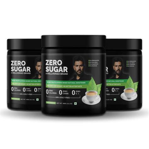 Wellversed Zero Sugar Zero Sugar (3X400G)|Stevia & Monk Fruit Sweetener ...
