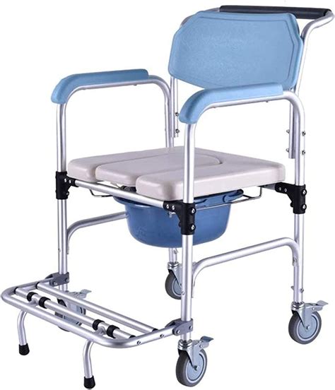 Buy Toilet Chair, Shower Chair with Wheels, Commode Chair And Padded ...