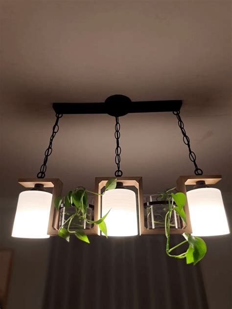Just Finished a Dining Room Ceiling Fixture with Planters : r/DIY