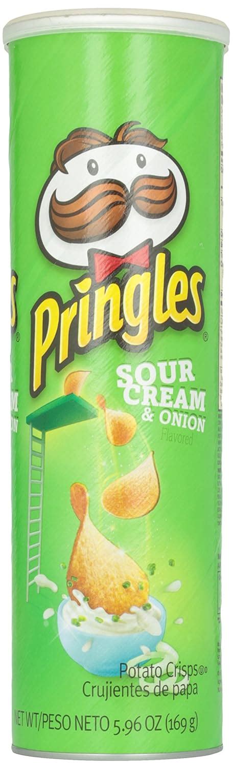 Pringles Potato Chips, Sour Cream and Onion, 169G, 5.96 Ounces : Amazon ...