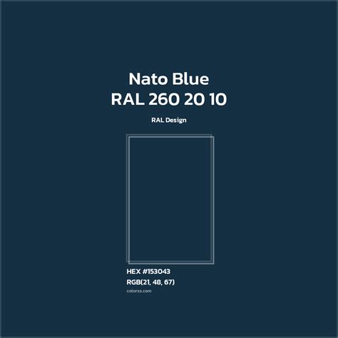 About RAL 260 20 10 - Nato Blue Color - Color codes | matching colors ...