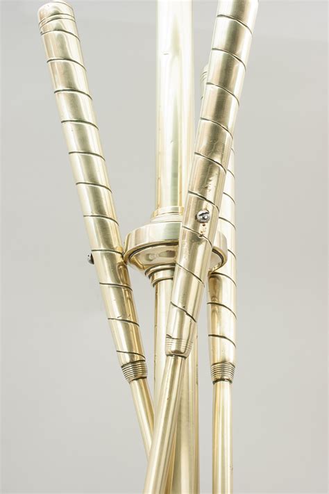 Antique Brass Golf Floor Standard Lamp For Sale at 1stDibs