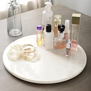 Buy NikkisPride Classic White Marble Platter – Premium Serving Platter ...