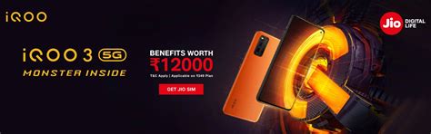 Jio IQOO 3 5G Offer - Get Benefits Worth 12,000