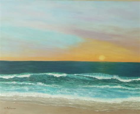 Beach Sunset Painting at PaintingValley.com | Explore collection of ...