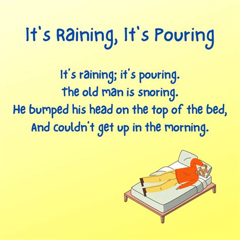 It’s Raining, It’s Pouring Printable Lyrics, Origins, and Video