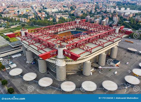 San Siro Stadium in Milan editorial stock photo. Image of arena - 175126658