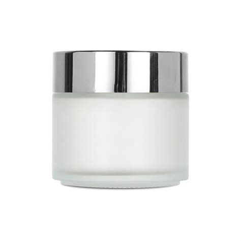 ZMJ35 | BEAUTIFUL FROSTED GLASS JAR WITH SILVER METALIZED CAP | 50GM ...