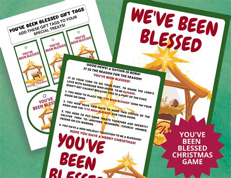 You've Been Blessed Game Printable, We've Been Blessed, Christmas ...